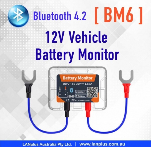BM6 12V Car Battery Monitor Bluetooth Meter Tester Tools f iOS & Android BM2