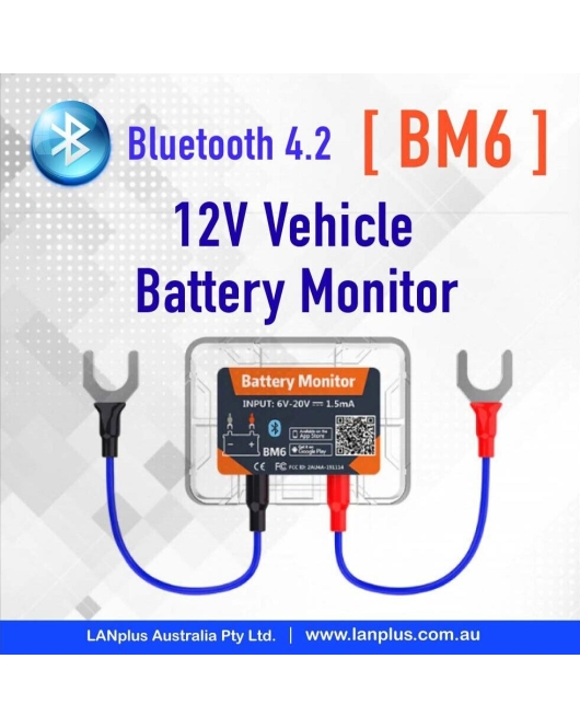 BM6 Bluetooth 4.2 Car Battery Monitor – 12V Voltage Tester with Phone App