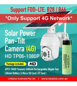 HD1080P Pan Tilt Wireless 4G-B28 Solar Panel Security Camera Outdoor Panasonic Battery TF card Support B28/B66