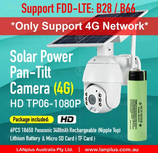 HD1080P Pan Tilt Wireless 4G-B28 Solar Panel Security Camera Outdoor Panasonic Battery TF card Support B28/B66