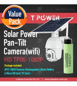 Wireless HD 1080P Pan Tilt WIFI Solar Panel Security Camera Outdoor WIFI camera W Panasonic 3400mAh battery