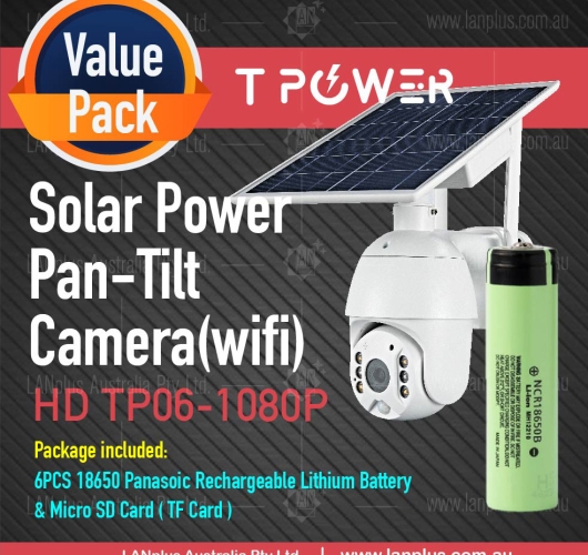 Wireless HD 1080P Pan Tilt WIFI Solar Panel Security Camera Outdoor WIFI camera W Panasonic 3400mAh battery