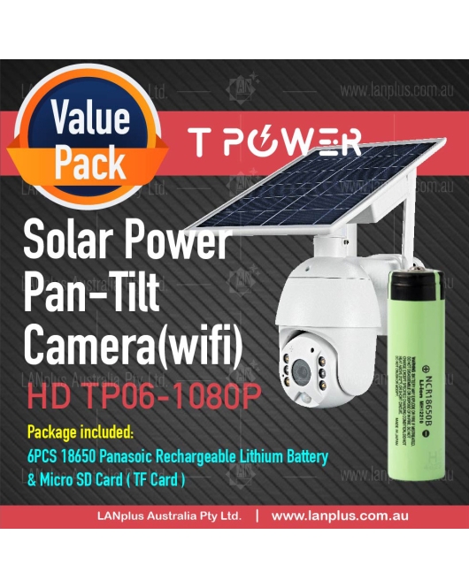 Wireless HD 1080P Pan Tilt WIFI Solar Panel Security Camera Outdoor WIFI camera W Panasonic 3400mAh battery