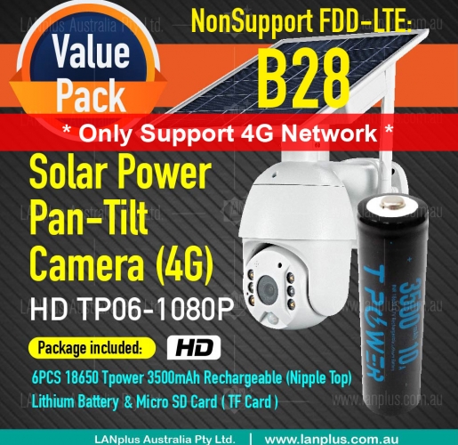 Wireless HD1080P Pan Tilt 4G Solar Panel Outdoor Security Camera Battery 16GB TF card(TP battery)