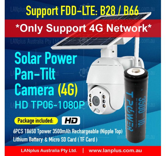 4G_B28 Network Wireless HD1080P Pan Tilt Solar Panel Outdoor Security Camera w Tpower 3500mAh battery