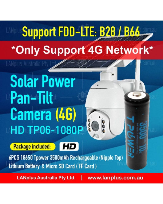 4G_B28 Network Wireless HD1080P Pan Tilt Solar Panel Outdoor Security Camera w Tpower 3500mAh battery