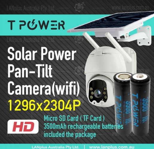 Wireless HD 1296x2304P Pan Tilt WIFI Solar Panel Security Camera Outdoor WIFI camera