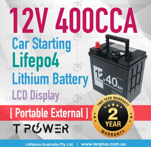 12v 400CCA Car starting Lifepo4 rechargeable lithium battery 12v40ah car battery