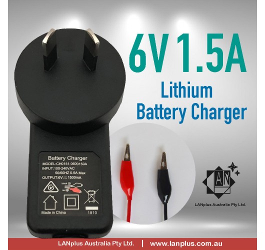 6V 1.5A Sealed Lead Acid Battery Charger for 6V 4AH 5AH 4.5AH 7AH 9AH 12AH 4.0