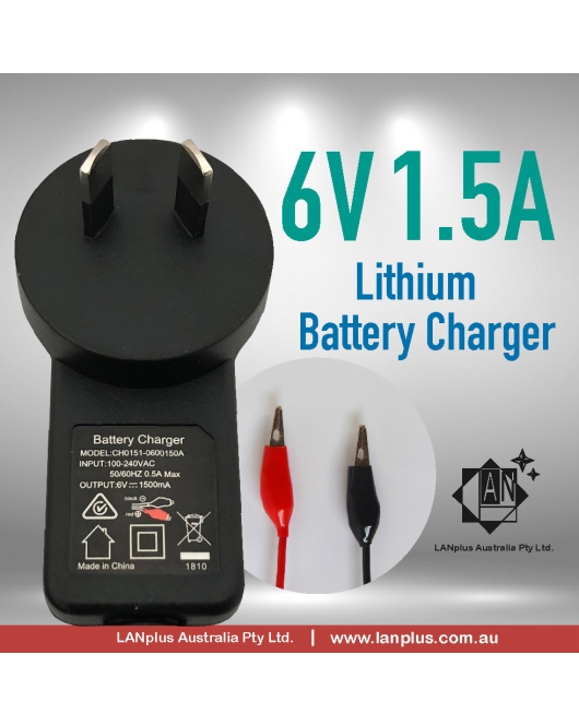 6V 1.5A Sealed Lead Acid Battery Charger for 6V 4AH 5AH 4.5AH 7AH 9AH 12AH 4.0