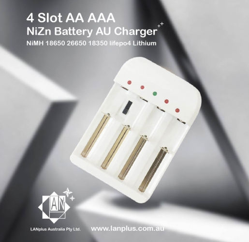 AA AAA 2A NiZn NiMH 1.2V 1.5V 3.6V 4.2V Battery Rechargeable AU Quick Charger