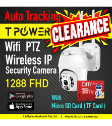 TPower TPLC3 Auto Tracking Wi-Fi Security Camera 2MP 1080P Plug-in with 16GB SD Card – Clearance, 1 Month Warranty