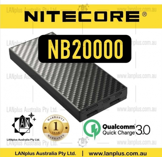 Nitecore NB20000 Power Bank Li-ion 20000mAh Quick-Charge AU stock