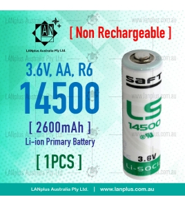 Saft LS14500 3.6V Lithium Battery AA size R6 Li-SOCl2 nipple top li-ion battery
