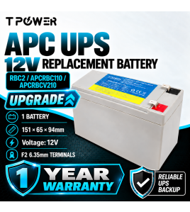 APC UPS Replacement Battery Pack (Upgrade more capacity) - RBC2 / APCRBC110 / APCRBCV210