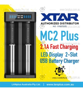XTAR MC2 Plus 5V2.1A Fast charge 2 Slot USB Battery Charger f 18650 18500 &gt; D2