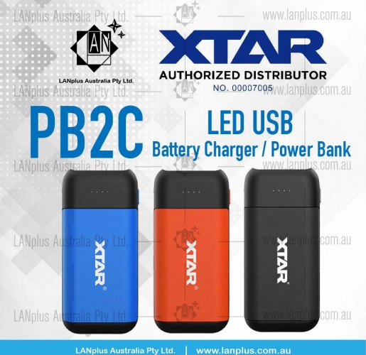 XTAR PB2C USB Battery Charger / Power Bank only F 18650 Li-Ion battery