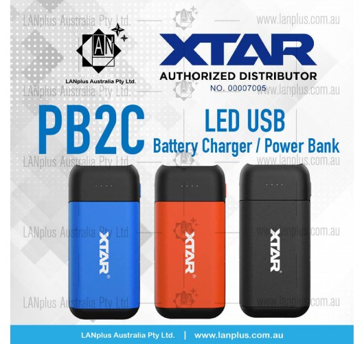 XTAR PB2C USB Battery Charger / Power Bank only F 18650 Li-Ion battery