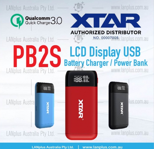 XTAR PB2S USB Battery Charger / Power Bank QC3.0 PD 3.0 Fast Charging Type-C