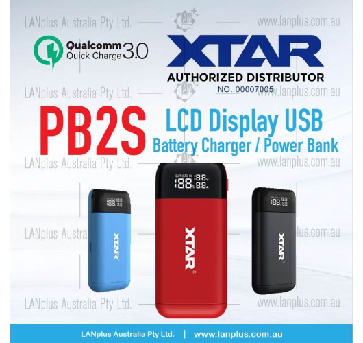 XTAR PB2S USB Battery Charger / Power Bank QC3.0 PD 3.0 Fast Charging Type-C
