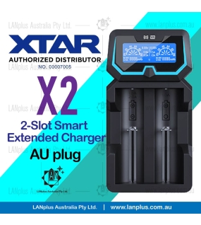 XTAR X2 Smart 2-Slot Extended Charger for 21700 18650 Dual Input AU Plug &gt; D2 VC2 New i2