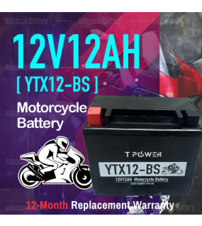 YTX12-BS 12v 12Ah Motorbike Motorcycle Scooter GEL Battery ATV Quad Pit Bike - Wholesale (5+ Units)