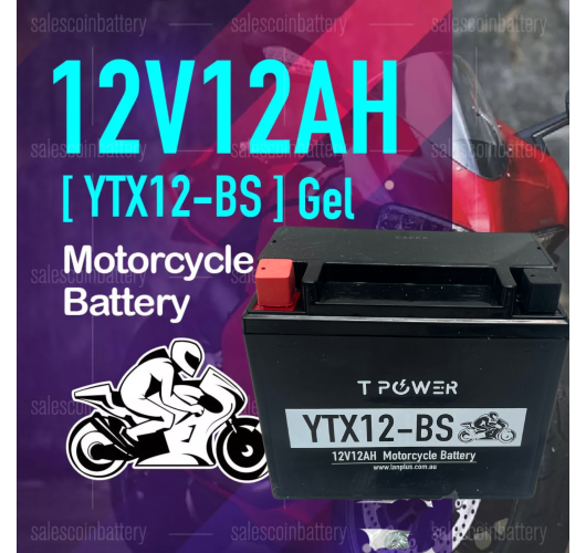 YTX12-BS 12v 12Ah Motorbike Motorcycle Scooter GEL Battery ATV Quad Pit Bike