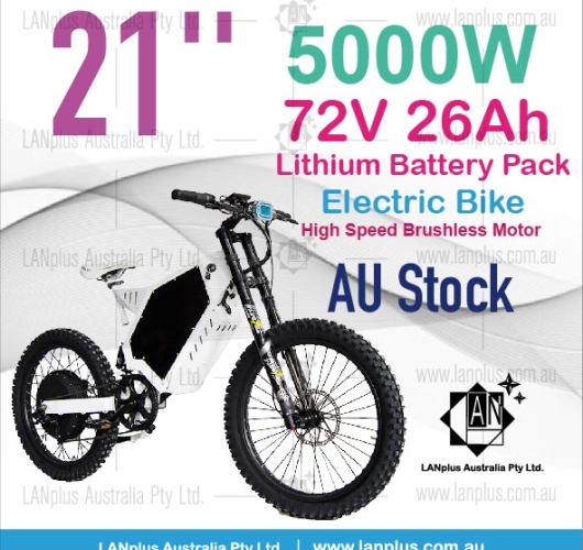 Demo-Electric Bicycle Ebike 72V 5000W MountainBike w/ Samsung 26AH lithium Battery AU stock