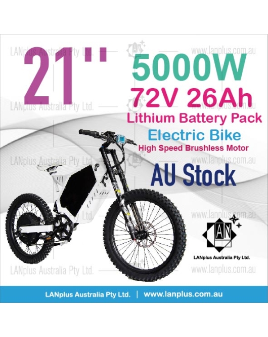 Demo-Electric Bicycle Ebike 72V 5000W MountainBike w/ Samsung 26AH lithium Battery AU stock