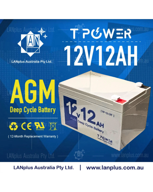 12V 12AH Sealed Lead-Acid Battery AGM For UPS Solar Power Storage