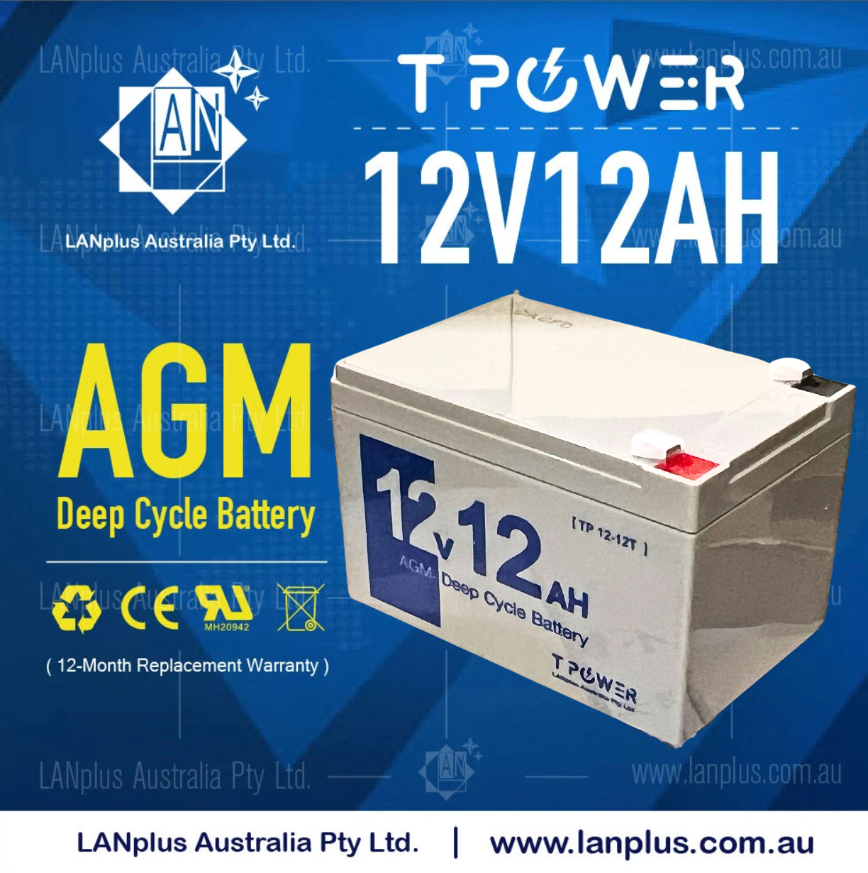 12V 12AH Sealed Lead-Acid Battery
