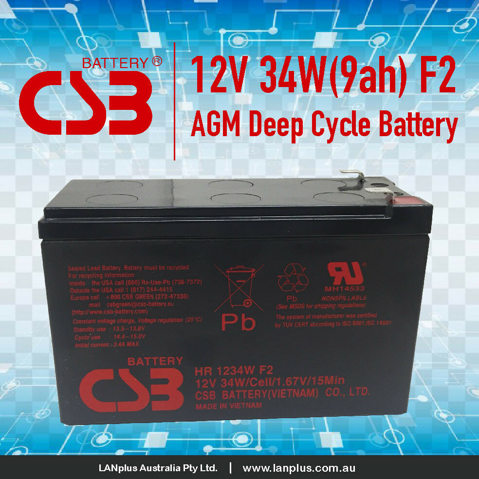 Аккумулятор csb hr1234w