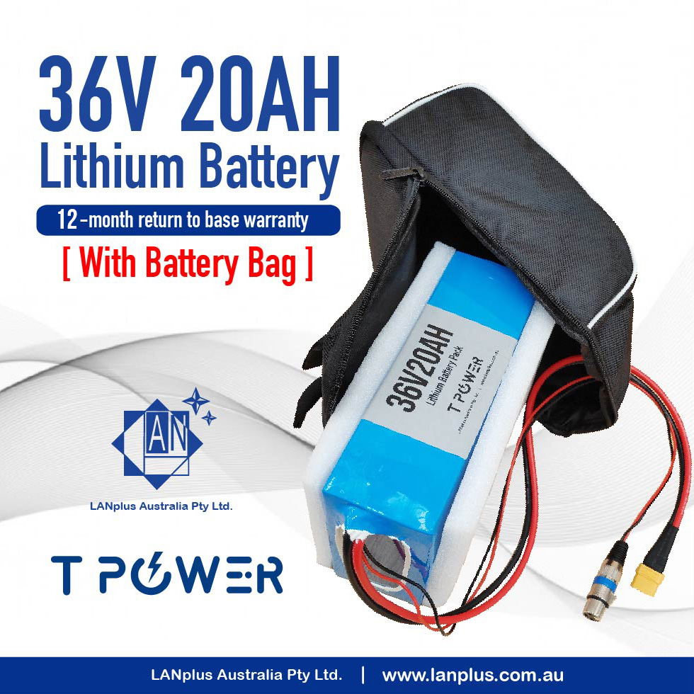 36V 20AH lithium battery PVC (Blue)